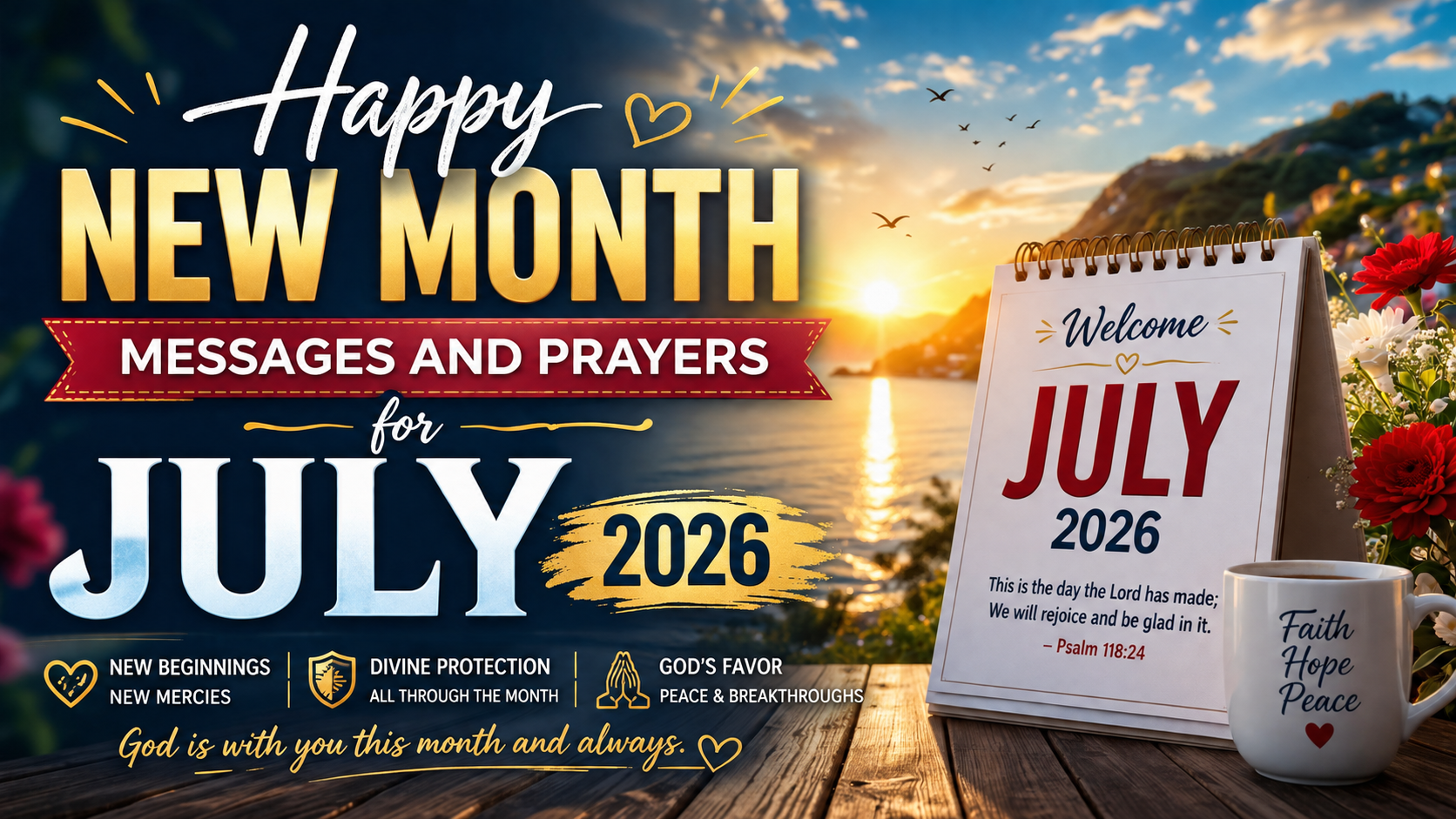 65 Happy New Month Messages and Prayers for July 2026