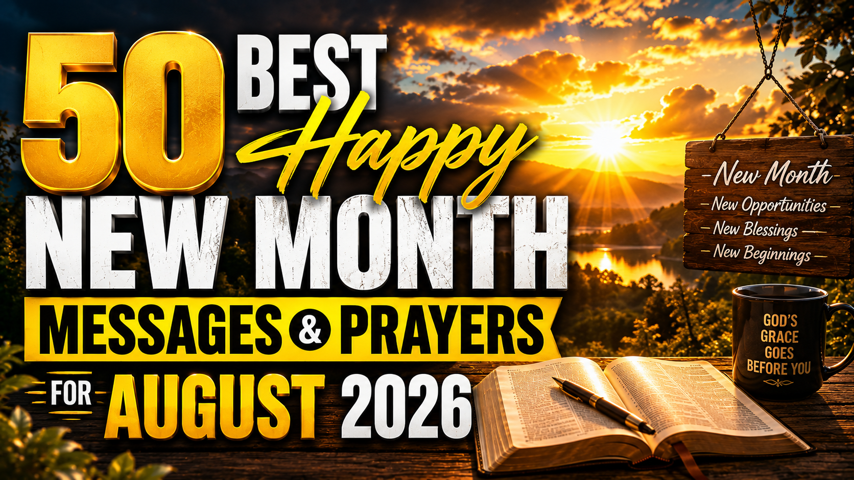 50 Best Happy New Month Messages & Prayers for August 2026