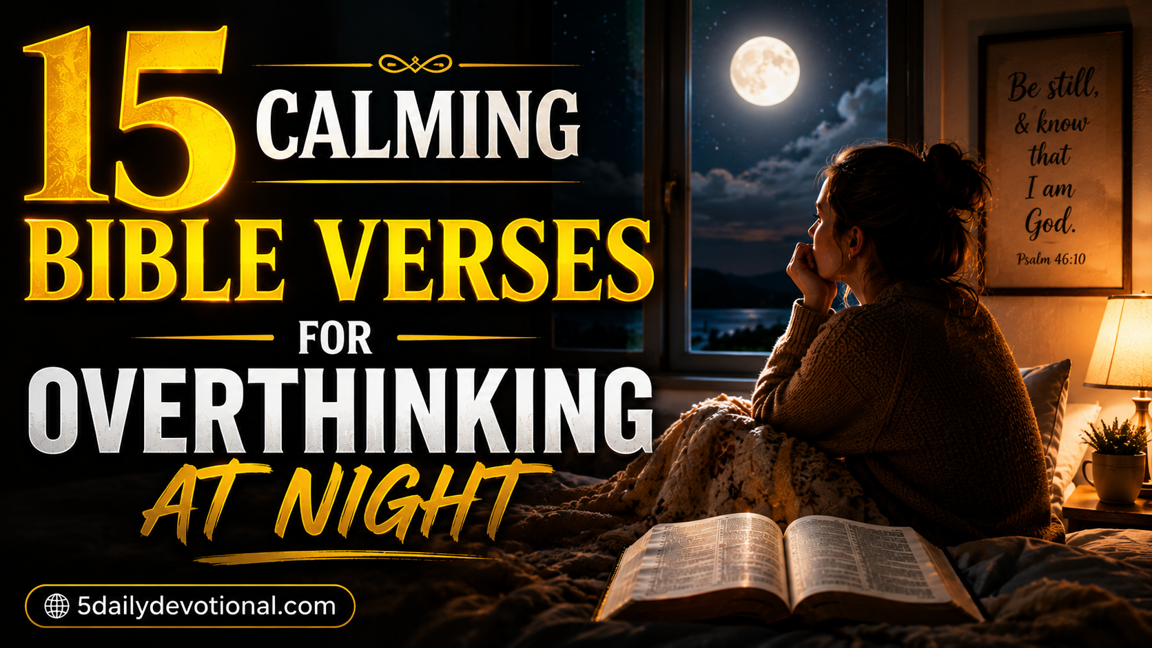 15 Calming Bible Verses for Overthinking at Night | Find Peaceful Rest