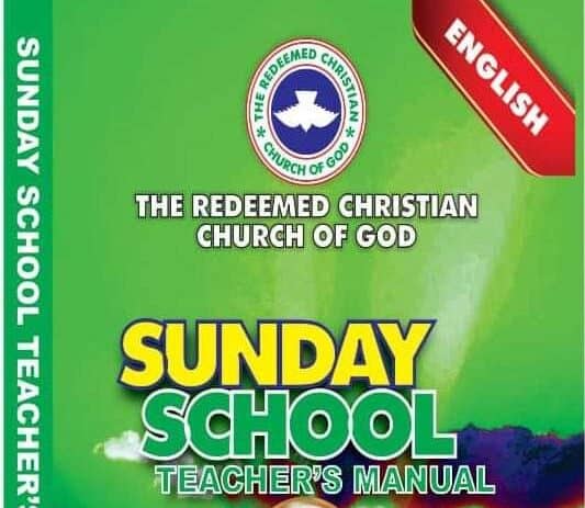 RCCG Sunday School Teacher Manual 28 August 2022