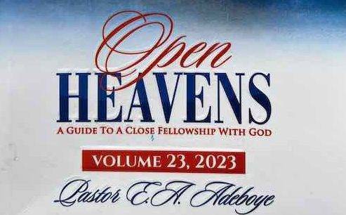 Open Heaven Devotional 1st December 2023 - Transfer of Anointing (3)