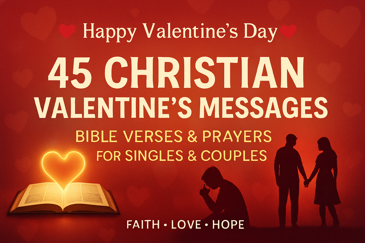 45 Christian Valentine’s Day Messages with Bible Verses & Prayers for Singles and Married Couples